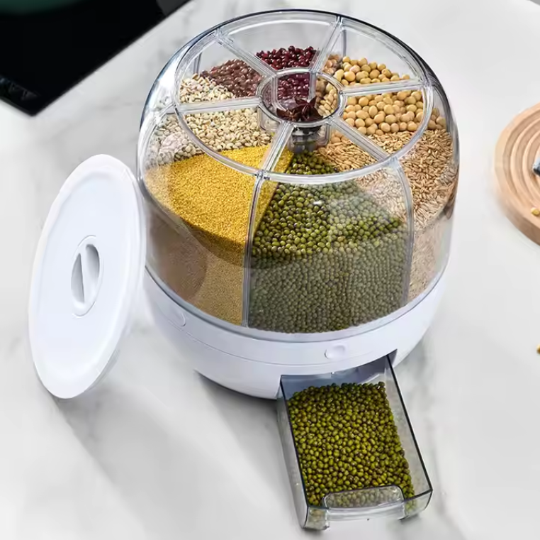 Dispensador redondo para granos y cereal