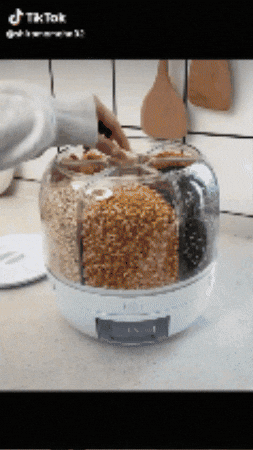Dispensador redondo para granos y cereal